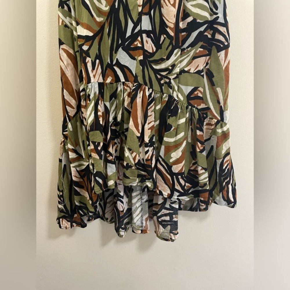 Aubrey Parks for Francesca’s Dalora One Shoulder Palm Print Midi Dress - S - Picture 5 of 12